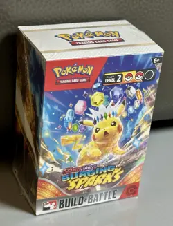 Pokemon TCG: Scarlet & Violet - Surging Sparks Build & Battle Box - 4 Packs NEW - Image 1