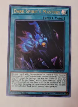 YGO Dark Spirit's Mastery Ultra Rare 1st Ed LP Immortal Destiny LED5-EN004 - Image 1