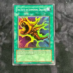 Yugioh The Flute of Summoning Dragon SDK-042 Foil Shift Error Misprint MP - Image 2