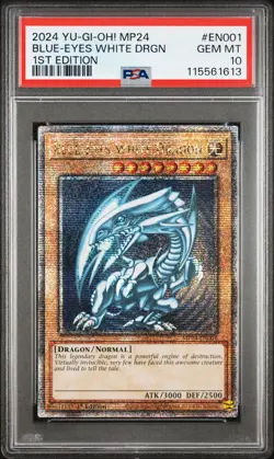 2024 Yu-Gi-Oh Blue-Eyes White Dragon MP24-EN001 Quarter CSR PSA 10 (Aug 25) - Image 1