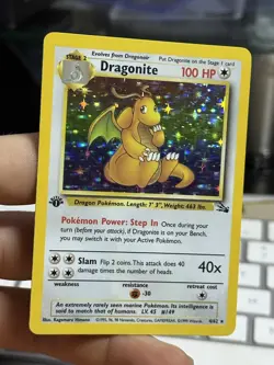 #4 1st Edition Dragonite 4/62 Fossil 1999 Holo Rare WOTC Pokemon Card TCG - Image 3