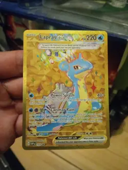 Lapras EX 164 Scarlet & Violet Black Star Promo Card Gold Holo - Image 1