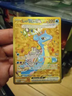 Lapras EX 164 Scarlet & Violet Black Star Promo Card Gold Holo - Image 2