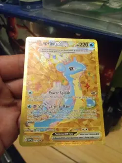 Lapras EX 164 Scarlet & Violet Black Star Promo Card Gold Holo - Image 3
