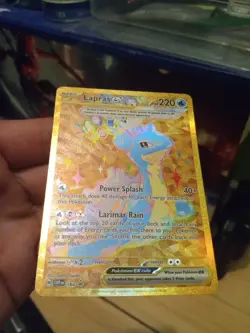 Lapras EX 164 Scarlet & Violet Black Star Promo Card Gold Holo - Image 4