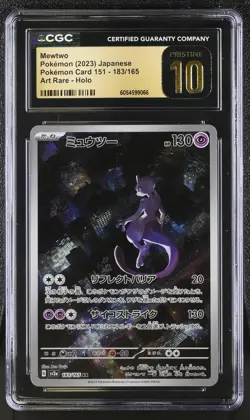 CGC PRISTINE 10 ✨ Mewtwo 183/165 Holo AR 151 sv2a Pokemon Card Japanese 🌆 - Image 1
