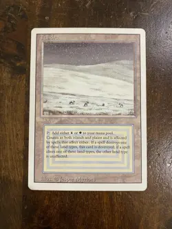 Magic the Gathering Tundra Revised Edition Dual Land Regular Card - Image 1