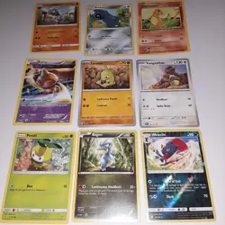 9 Pokemon Cards Card lot Bagon Weavile Cranidos Petilil Larvitar Kangaskan - Image 1