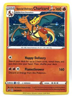 Special Delivery Charizard SWSH075 SWSH Sword & Shield Pokemon Promo Cards Holo - Image 1