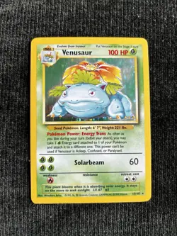 Pokemon TCG Venusaur Holo Rare Card 15/102 Base Set 1999 Unlimited - Image 1