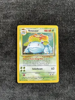 Pokemon TCG Venusaur Holo Rare Card 15/102 Base Set 1999 Unlimited - Image 2