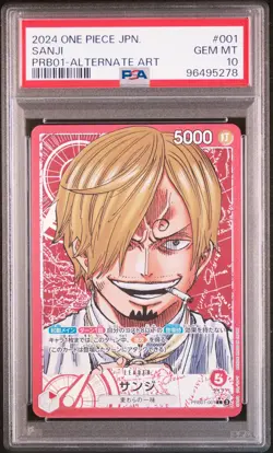 2024 ONE PIECE JPN PREM BOOSTER -ONE PIECE CARD THE BEST- #001 SANJI PSA 10 - Image 1