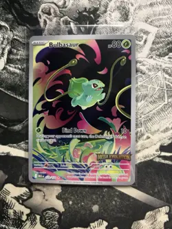 Pokemon Card Bulbasaur 133/132 Mega Evolution Stamped Promo - Image 1