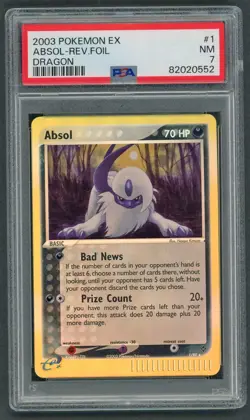 Pokemon Cards - PSA 7 Absol 1/97 - Ex Dragon Reverse Holo - NM - PSA7 - Image 1