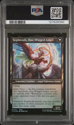 2025 MTG FF PRERELEASE SEPHIROTH FABLED SOLDIER/SEPHIROTH ONE-WINGED ANGEL PSA 9 - Image 2