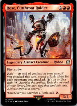 Rose, Cutthroat Raider R Legendary Artifact Creature - Robot Normal Universes Be - Image 1