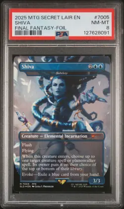 2025 MAGIC: THE GATHERING SECRET LAIR DROP FINAL FANTASY-FOIL #7005 SHIVA PSA 8 - Image 1