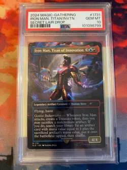 MTG Secret Lair Drop Iron Man, Titan of Innovation PSA 10 - Image 1