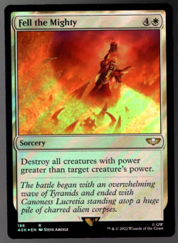 Fell the Mighty 186 Rare Surge Foil Warhammer 40K MTG NM - Image 1