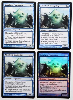 MTG 4X Amoeboid Changeling (1X FOIL) Playset ~ NM ~ Lorwyn ~ English - Image 1