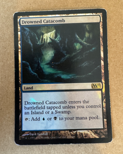 DROWNED CATACOMB FOIL MP Moderately Played Magic the Gathering MTG M13 - Image 1