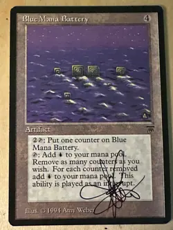 MTG ARTIST PROOF Legends BB Blue Mana Battery AP Sketch Amy WEBER Magic - Image 2