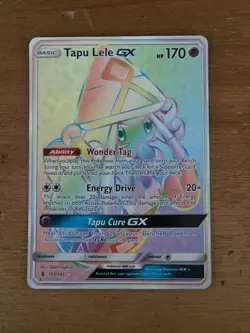 2017 Pokemon Tapu Lele GX Guardians Rising Rainbow Secret Rare Holo #155/145 - Image 1