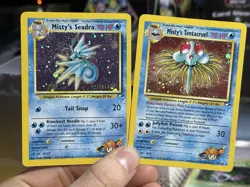 Misty's Tentacruel 10/132 Gym Heroes Seadra 9/132 2000 Vintage Pokemon Lot WOTC - Image 1