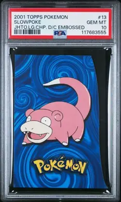 POP 2 TOPPS POKEMON JOHTO LEAGUE CHAMPIONS DIE-CUT EMBOSSED #13 SLOWPOKE 2001 - Image 1