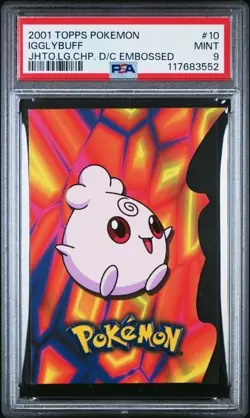 2001 TOPPS POKEMON JOHTO LEAGUE CHAMPIONS DIE-CUT EMBOSSED #10 IGGLYBUFF JHTO.LG - Image 1