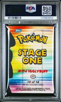 2001 TOPPS POKEMON JOHTO LEAGUE CHAMPIONS DIE-CUT EMBOSSED #10 IGGLYBUFF JHTO.LG - Image 2