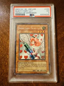 PSA 3 Injection Fairy Lily LOD-100 Legacy of Darkness Unlimited Yu-Gi-Oh! TCG - Image 1