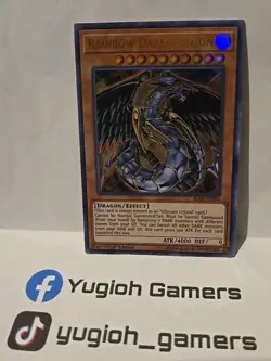 YUGIOH RAINBOW DARK DRAGON BLRR ULTRA 1ST EDITION LIGHT PLAYED - Image 1
