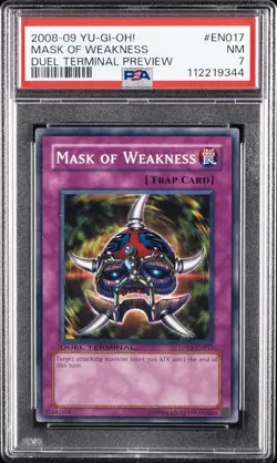 2008-09 YU-GI-OH! DUEL TERMINAL PREVIEW #EN017 MASK OF WEAKNESS PSA 7 - Image 1