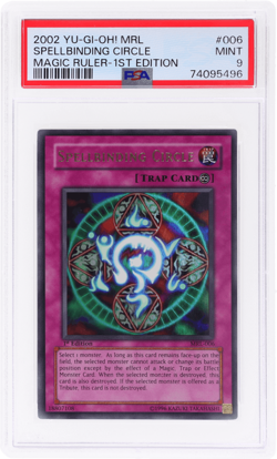 2002 Yu-Gi-Oh Magic Ruler 1st Edition Spellbinding Circle Ur #MRL6 PSA 9 - Image 1