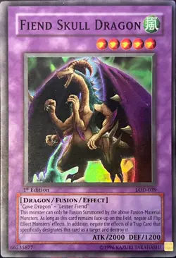 Fiend Skull Dragon LOD-039 1st Edition Super Rare LP - Image 1