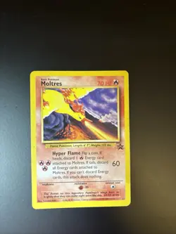 Pokemon TCG Moltres 21 Black Star Promo Card 2000 Movie Promo - Image 3