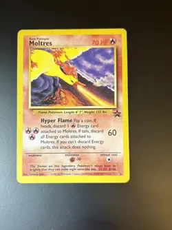 Pokemon TCG Moltres 21 Black Star Promo Card 2000 Movie Promo - Image 4