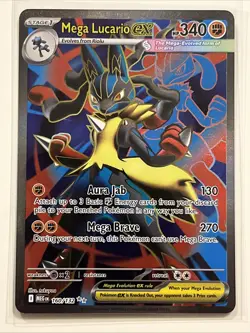Mega Lucario Ex Full Art Ultra Rare 160/132 Pokemon Card NM/M Mega Evolutions - Image 1