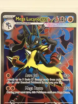 Mega Lucario Ex Full Art Ultra Rare 160/132 Pokemon Card NM/M Mega Evolutions - Image 3