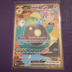 Pokemon TCG Ionos Bellibolt EX Gold Hyper Rare Card 188/159 Journey Together - Image 1