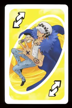 Trafalgar Law YELLOW Reverse Card ONE PIECE Mattel Original Japanese UNO Card NM - Image 1