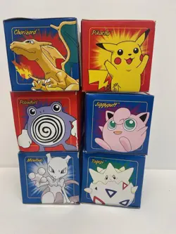 BK 1999 Pokemon 23K Gold Plated Card Set Of 6 Sealed Charizard Mewtwo Pikachu - Image 1