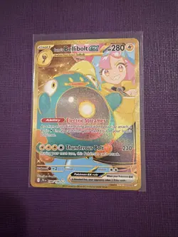 Pokemon TCG Ionos Bellibolt EX Gold Hyper Rare Card 188/159 Journey Together - Image 1