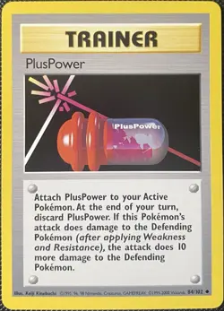 PlusPower 084/102 Base Set Regular - Pokemon Card - Image 1