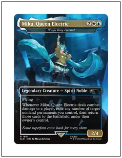 1x Miku, Queen Electric, Secret Lair Hatsune Miku, Magic MTG NM ENG - Image 1