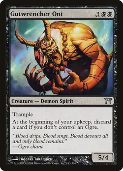 Gutwrencher Oni 2x FOIL CHK MTG Champions of Kamigawa Uncommon NM black - Image 1