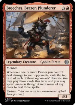 Breeches, Brazen Plunderer - Near Mint MTG Commander: The Lost Caverns of Ixalan - Image 1