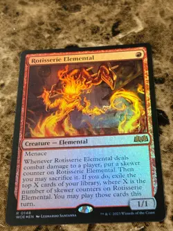 ROTISSERIE ELEMENTAL Magic MTG Wilds of Eldraine Foil - Image 1