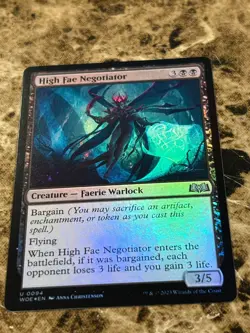 HIGH FAE NEGOTIATOR Magic MTG Wilds of Eldraine Foil - Image 1